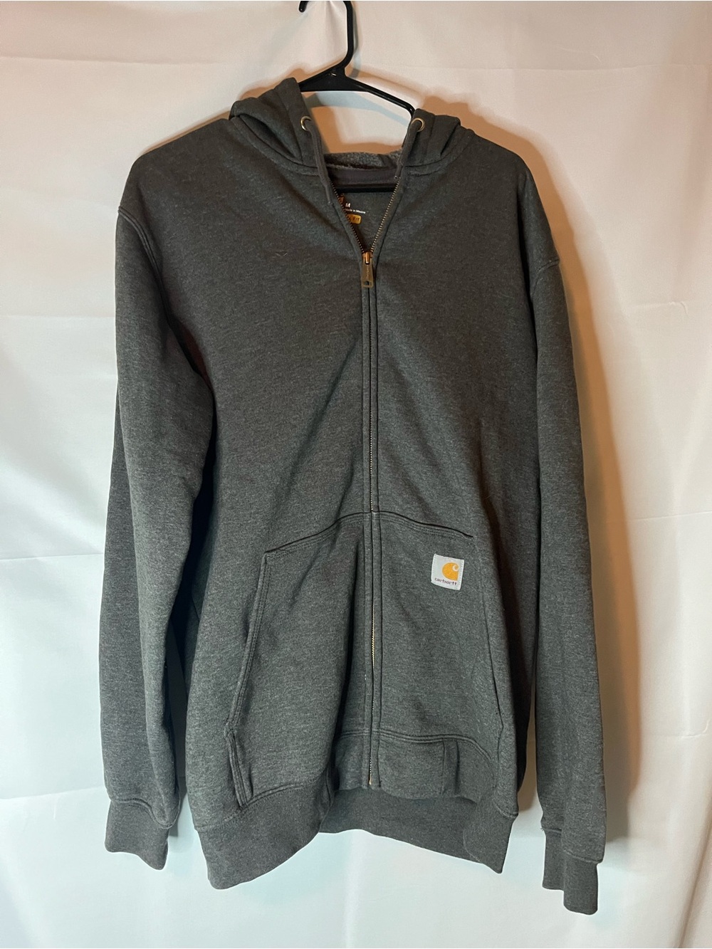Carhartt Men’s Full-Zip Hoodie in Charcoal Gray